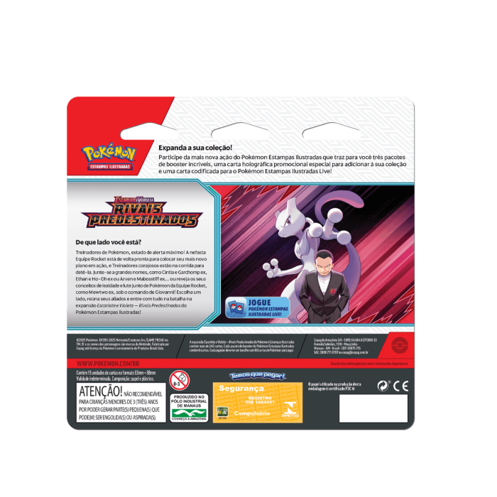 (PT-BR) Pokémon Blister Triplo Rivais Predestinados Zebstrika - Imagem 2