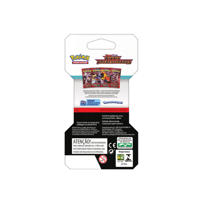 (PT-BR) Pokémon Blister Unitário Booster Rivais Predestinados - Imagem 2