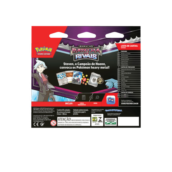 (PT-BR) Pokémon Baralho Batalha de Rivais Steven - Imagem 3