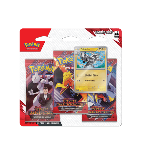 (PT-BR) Pokémon Blister Triplo Rivais Predestinados Zebstrika