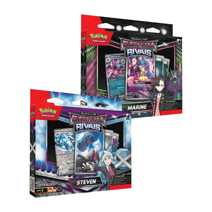 (PT-BR) Kit 2 Baralhos Pokémon Batalha de Rivais Marine & Steven - Imagem 2