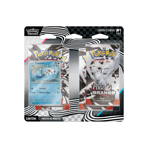 (PT-BR) Pokémon Blister Quádruplo Raio Preto & Fogo Branco Oshawott