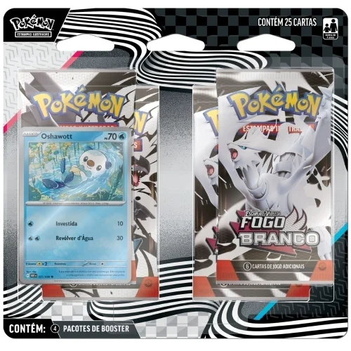 (PT-BR) Pokémon Blister Quádruplo Raio Preto & Fogo Branco Oshawott