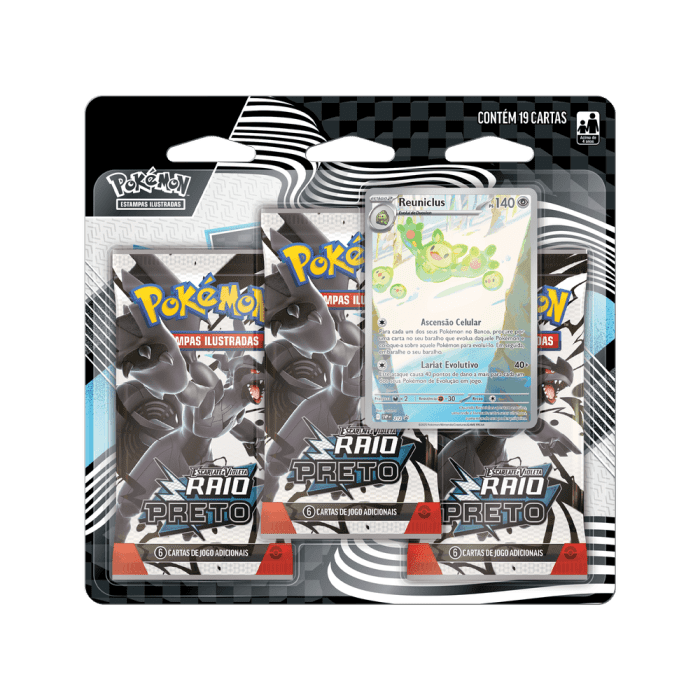 (PT-BR) Pokémon Blister Triplo Raio Preto Reuniclus