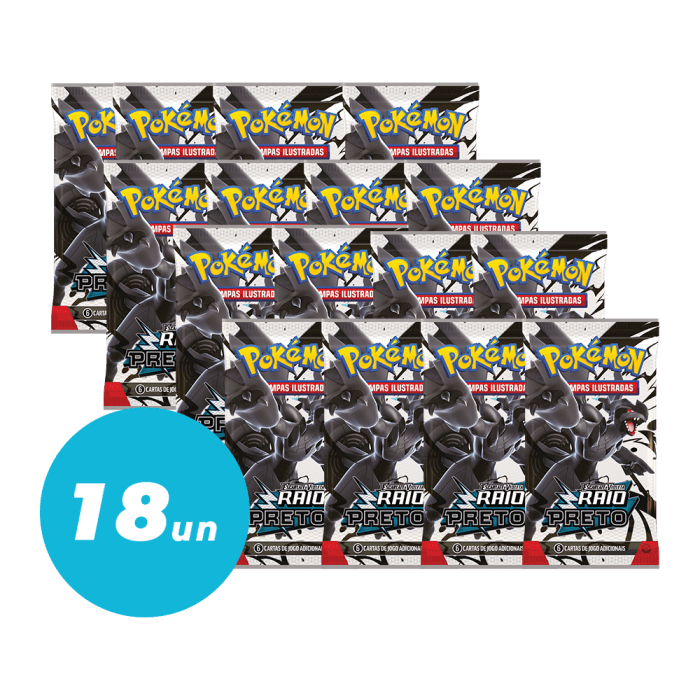 (PT-BR) Pokémon Kit 18 Boosters Raio Preto