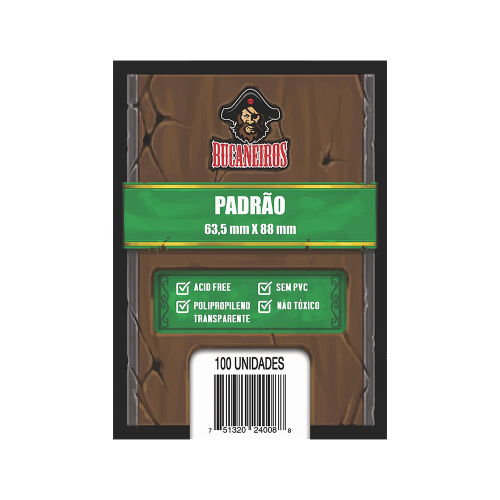 Sleeve Padrão 63,5x88mm Bucaneiros (100un)