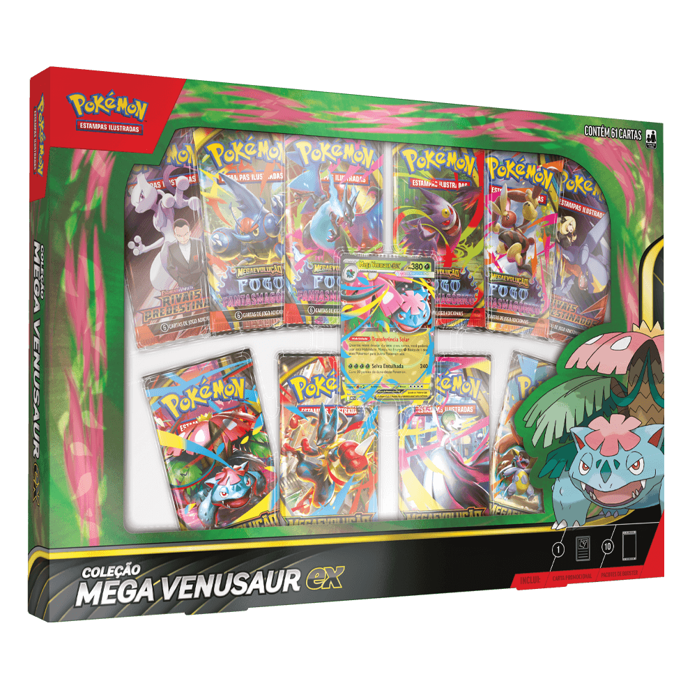 (PT-BR) Pokémon - Box Coleção - Mega Venusaur Ex